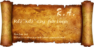 Rákóczy Adrienn névjegykártya