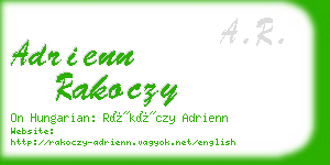 adrienn rakoczy business card